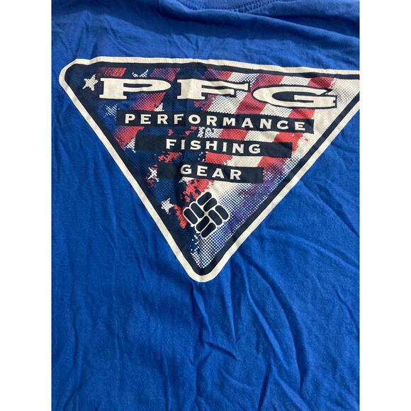 Columbia T-Shirt Adult Men's PFG American Flag Logo Sz M - Picture 5 of 5